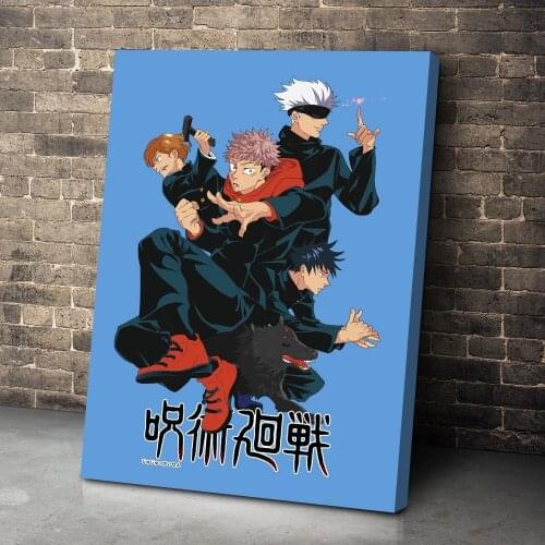 Hd Printed Home Decor Jujutsu Kaisen Japan Anime Canvas Painting Characters Poster Wall Art Pictures For Bedroom Modular Framed