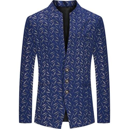 COO 2021mens New blazer Youth Fashion Urban Style Casual Printed Stand Collar blazers