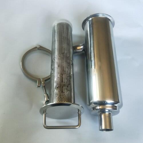 Food Grade Right Angle Filter Stainless Steel 304 Welding Sanitary Filter Tri Clamp Straight In Pipe Filter Pipe OD 38/51mm