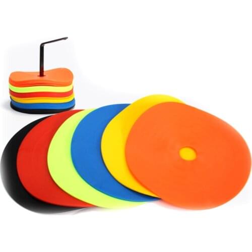 10pcs Flat Spot Markers Obstacles Soccer Basketball Sports Speed Agility Training Tool Aids Sports Entertainment Accessories