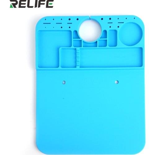 RELIFE RL-004M High Insulation Pad Super Silicone Micro Soldering Mat Suit for All B1 Microscope Base With Storage Slot tools