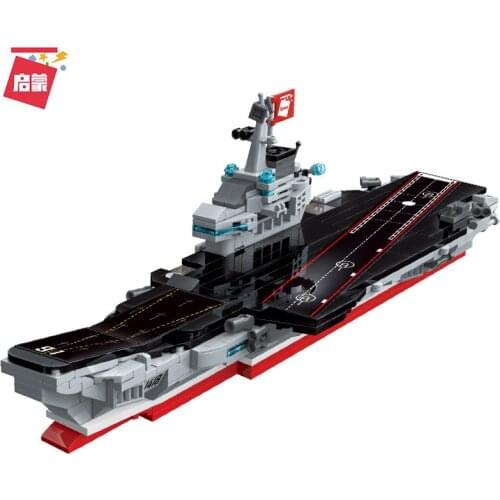 678Pcs 1418 Liaoning Aircraft Carrier 8-in-1 Battleship Assembly Model Boy Small Particle Assembly Building Block Toy Gifts