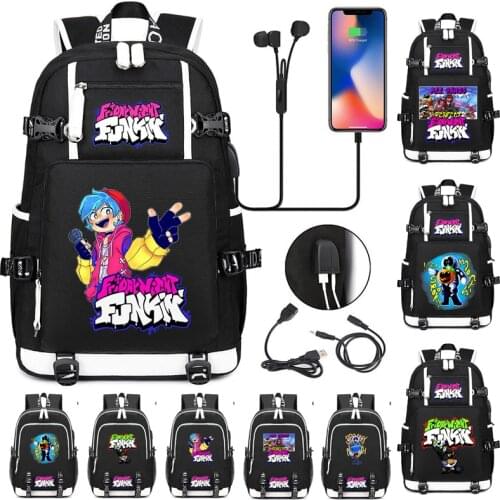 Genshin Impact backpack USB school bag for boy girl student canvas teenager back to school backpack men women travel laptop bag