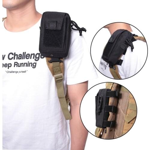 Outdoor waist bag shoulder strap bag shoulder bag small accessories edc storage mobile phone bag molle combination bag