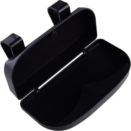 Universal Car Front Sun Visor Clip Mount Eye Glasses Case Holder Storage Black ABS