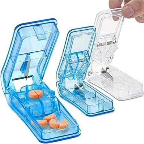 1Pc Creative New Medicine Cutter Storage Box Medicine Cutter Portable Mini Plastic Medicine Dispenser Medicine Cutter Wholesale