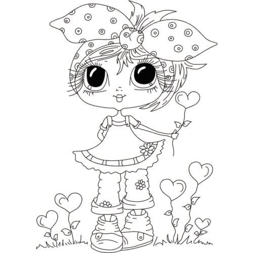 10x6 Girl takes love New Transparent Clear Rubber Stamp Sheet Cling Scrapbooking Photo Album PaperCard DIY Craft