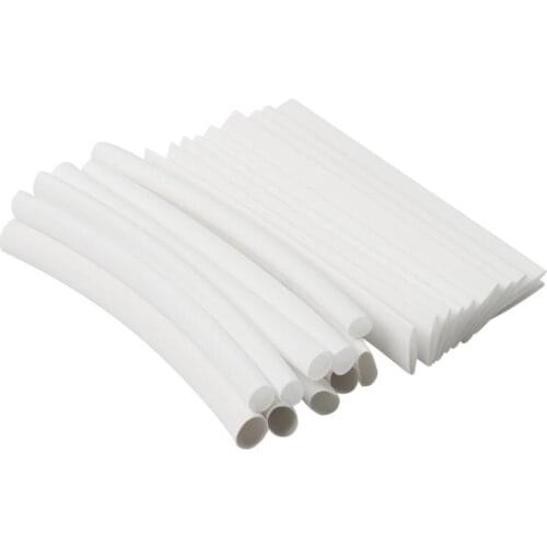 20 pcs/set White 4 Sizes Assorted 3/4:1 Flame-retardant Boxed Heat Shrink Tubing Kit