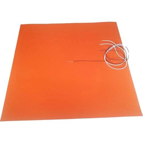 230V 5000W 1000*1000*1.5mm Silicone Heater for machine 100k thermistor center 1000mm lead wire come out from middle of 1 side