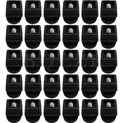 BQLZR 30PCS Square Furniture Legs Tube Insert 3x3cm Adjust Feet M8 Thread