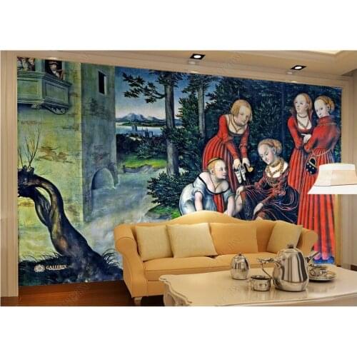 3d wallpaper custom photo mural Hand drawn court medieval life Living room decoration Wallpaper for walls in rolls