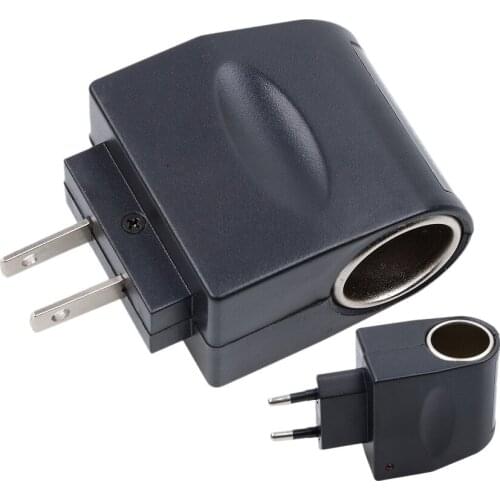 Car Power Adapter Socket Converter Optional US EU Plug AC 220V To DC 12V Home Auto Cigarette Lighter for phone charger splitter