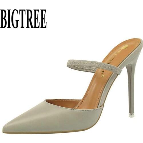 BIGTREE Women's Shoes With A Glass Heel