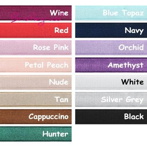 BRISTLEGRASS 100 Yard by Roll 3/8" 10mm Shiny Nylon Bra Strap Elastics Spandex Band Tape Shoulder Underwear Lingerie Sewing Trim