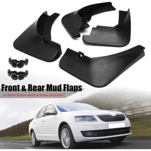 Car Styling Accssories For Skoda Octavia MK3 A7 2014 2015 2016 2017 Car Fender Mudguards Splash Guards Mud Flaps Mud Guards 4pcs