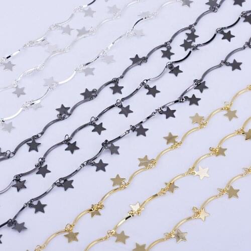 High Quality 7*7mm Star Drop Chain Custom Necklace Chain By THE YARD 102363
