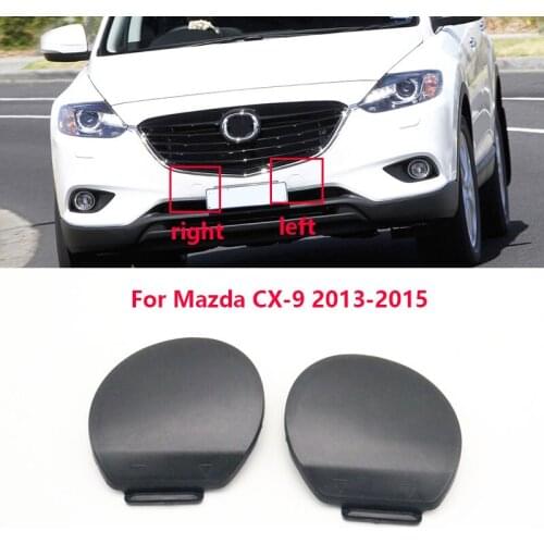For Mazda CX-9 CX9 2013 2014 2015 Front Bumper Left & Right Side Tow Bracket Hook Cover Cap OEM TK21-50-A11 Unpainted