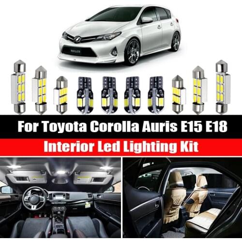 For Toyota Corolla Auris E15 E18 2006-2020 Canbus Vehicle LED Interior Map Dome Trunk Light License Plate Lamp Kit Accessories