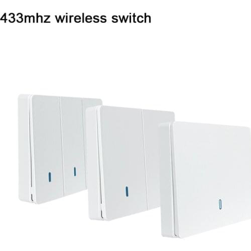 EWeLink 433Mhz Remote Control Wireless Push Button Wall Light Switch Remote Controller 1-3 Gang 86 Type Panel Switch Smart Home