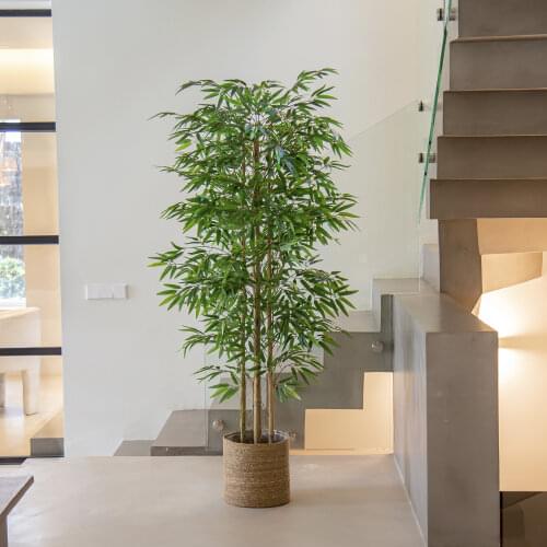 Artificial plant, tree with natural logs, for home decoration, bamboo, Ficus, Wisteria, olive, eucalyptus, Almond