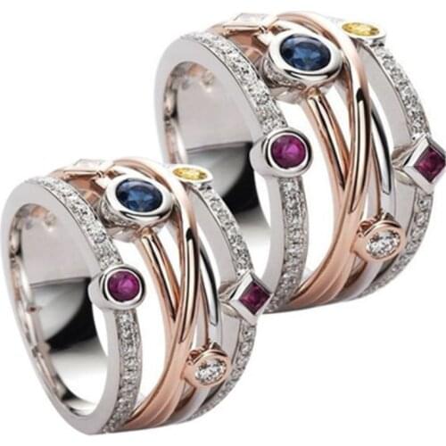 Vintage Deluxe S925 Silver Rings Womens Cross Gold Color Crystal Zircon Ring Fashion Male Female Luxury Jewelry Teens Fine Gift