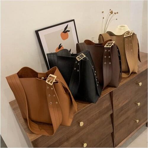 Fashion Retro PU Leather Shoulder Bag for Women Messenger Bag Female Crossbody Bags Designer Girls Ladies Large Capacity Handbag