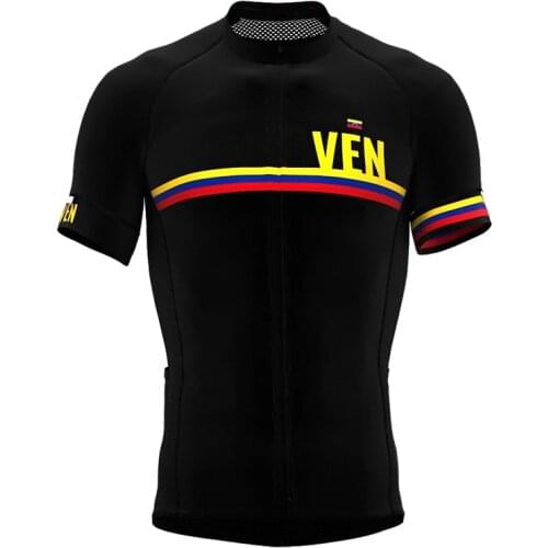 Men Cycling Jersey 2020 Summer Venezuela Team Tops Short Sleeve Ropa Ciclismo Road Bike Jersey MTB Cycling Clothing jersey only