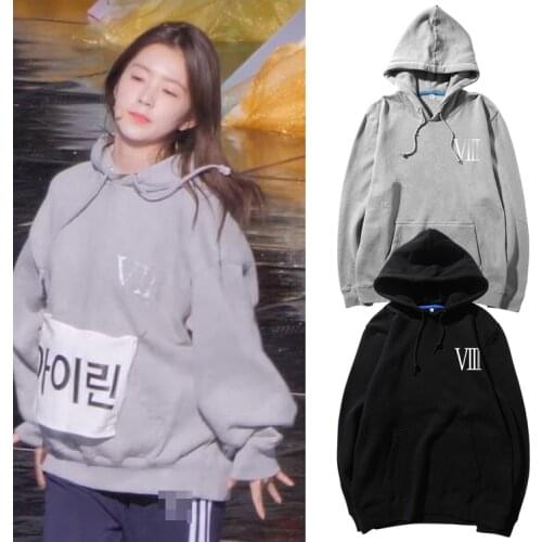 New K Pop Kpop Red Velvet Hoodie Sweatshirts Women Long Sleeve Harajuku Streetwear Hip Hop Hooded Tops Female K-pop Clothes