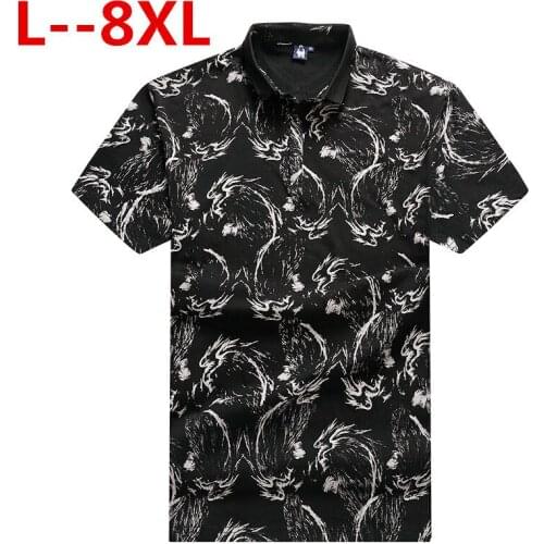 Plus 10XL 8XL 6XL Summer T Shirt Male Short Sleeved Male Frontal Fawn Light Printed Casual Tees Tops Brand T-Shirts Men Clothing