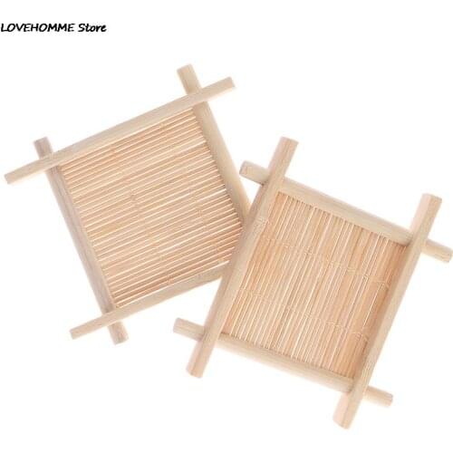 Wooden Natural Bamboo Soap Dish Tray Holder Storage Soap Rack Plate Box Container for Bath Shower Plate Bathroom