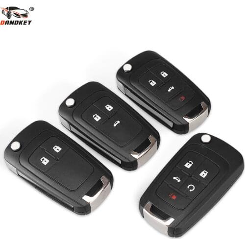 Dandkey 20x Flip Folding Remote Key Shell For Chevrolet Cruze Lova Sail Aveo Key With HU100 Blade 2/3/4/5 Buttons