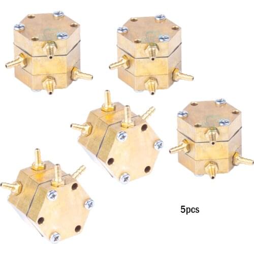 1pc/3pcs/5pcs Dental Hexagonal Water Air Valve 3mm Copper 4 Connectors Dental Chair Unit