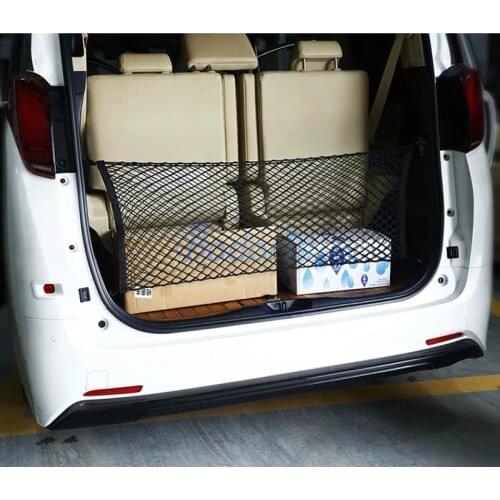 Car Truck Storage Bag Luggage Nets Hooks Organizer Dumpster Elastic Net Mesh Cover For Toyota Vellfire Alphard Accessories
