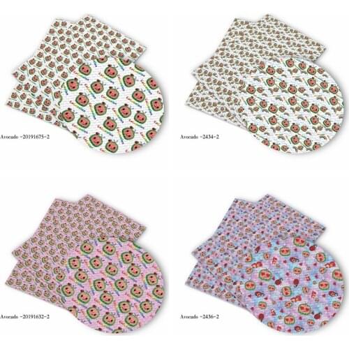 Huangtao Diy 50X150cm Cocomelon Printing Cartoon Character Pattern Double Brush Poly Fabric By Yard 100% Polyester Fabric