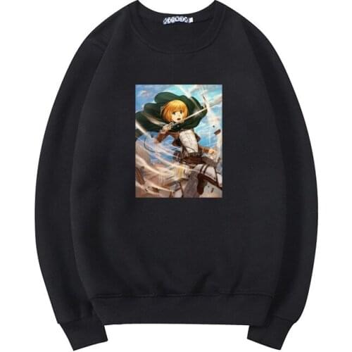 Anime Attack on Titan Fashion Sweatshirt Men Cute Japanese Manga Autumn Hoodies Cartoon Graphic Long Sleeve Clothes Male
