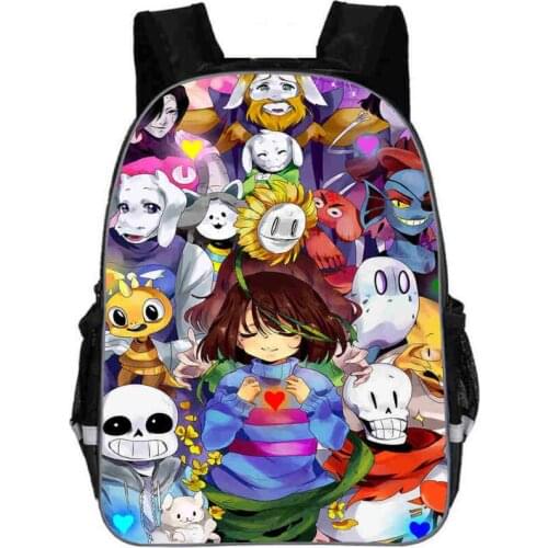 Undertale Backpack Animal Galaxy Anime Sans Frisk FNAF Pokemon Women Men Casual Boys Girls School Bags Laptop mochila Bagpack