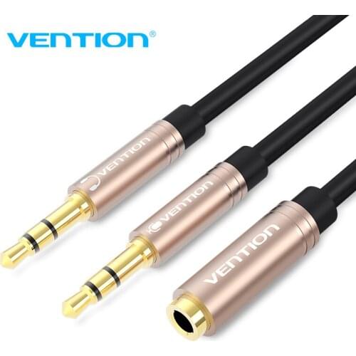 Vention 3.5mm Aux Audio Extension Cable Jack 3.5 Female to Dual Male Earphone Headphone AUX Splitter for Computer Laptop iPhone