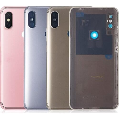 For Xiaomi Redmi S2 Battery Back Cover Rear Housing Rear Door Camera Glass Lens Repair Spare Parts + Side Key