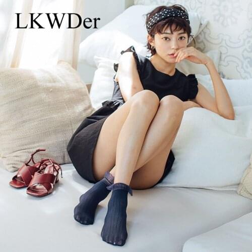 LKWDer 1 Pair Women Socks Spring New Fashion Socks Solid Color Woman Soft Cute Long Socks For Women Mesh Thin Socks High Quality