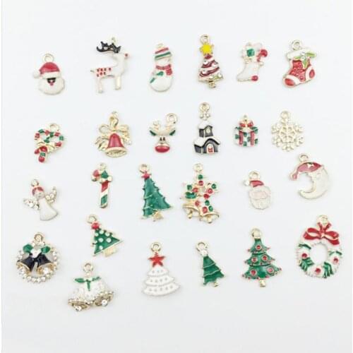10PCS Creative Christmas Pendant Ornaments DIY Metal Crafts Xmas Tree Christmas Party Wedding Decorations Kids Gift