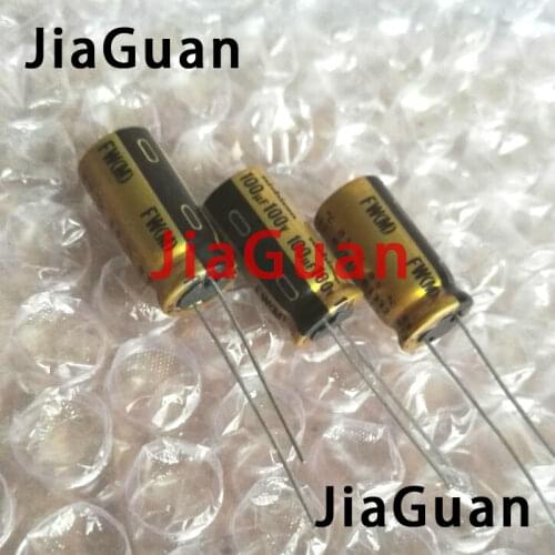 10pcs NEW NICHICON FW 100UF 100V 10X20MM audio Electrolytic Capacitor 100V100uF filter amplifier 100v 100UF 100uf/100v