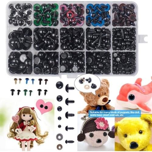 264Pcs Colorful Plastic Safety Eyes for Doll Puppet Plush Animal Toy Accessories DIY Handmade Toys