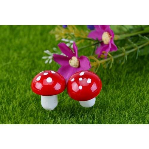 50pcs/lot Artificial Mini foam Mushroom Colorful mushrooms Miniatures Garden Moss Terrarium Resin Crafts Decorations KS 014