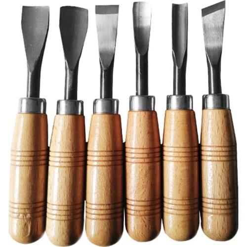 6pcs/set Wood Carving Hand Chisel Carpenters Woodworking DIY Detailed Hand Tools