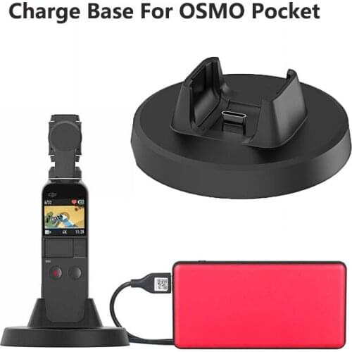 Gimbal Accessories for DJI Osmo Pocket Vertical Gimbal Base Holder Fixed Mount 1/4 Screw USB Charging Port Type-C
