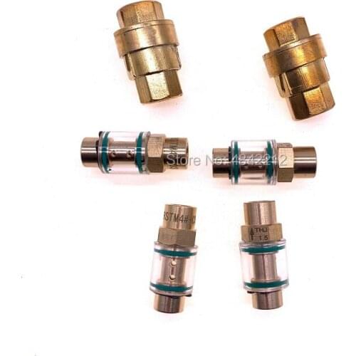 Free shipping 5pcs/lot 1/4'' and 1/8'' visible oil return check valve one way check valve used for screw air compressor