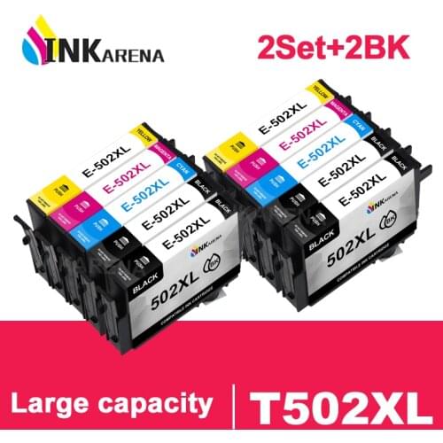 INKARENA 502XL New Compatible For Epson T502XL T502 Ink Cartridge Suit for Expression Home XP-5100/XP-5105 WF-2860DWF/WF-2865 DW