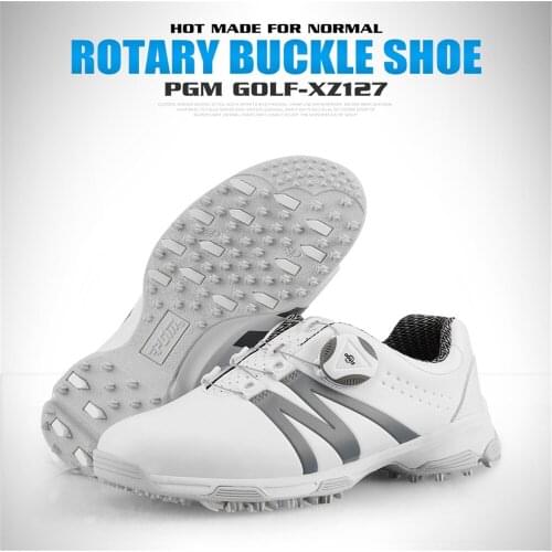 PGM Golf Shoes Womens Waterproof Non-Slip Sneakers Lady Girl Leisure Section Fixed Nail Breathable Sports XZ127