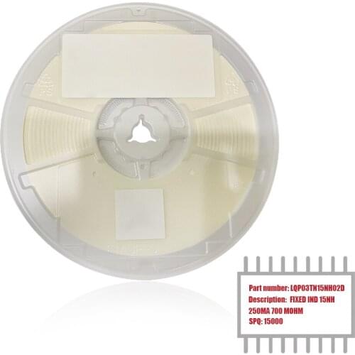 My Group Asia 15000PCS LQP03TN15NH02D Unshielded SMD IND±3% 15NH 250MA 700 MOHM Fixed Coil Chip Inductors in Stock