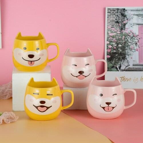 Cartoon Chai Dog Cup Ceramic Cup Couple Cup Mug